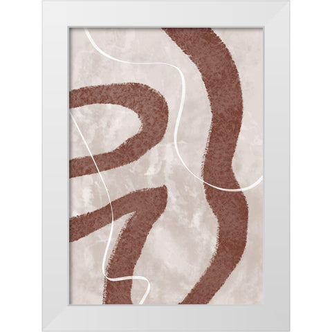 Abstract Fuzz White Modern Wood Framed Art Print by 1x Studio II