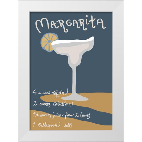 Margarita White Modern Wood Framed Art Print by 1x Studio II