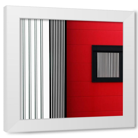 Vertical White Modern Wood Framed Art Print by Hawerkamp, Hans-Wolfgang