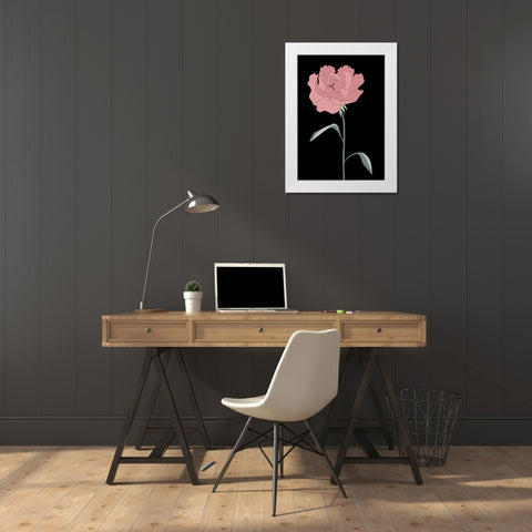 Peony 01 White Modern Wood Framed Art Print by 1x Studio II