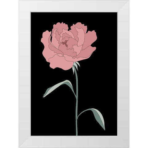 Peony 01 White Modern Wood Framed Art Print by 1x Studio II