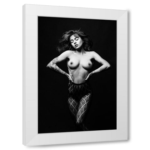 Sensusal Beauty [Petra J] White Modern Wood Framed Art Print by Krystynek MQEP, Martin