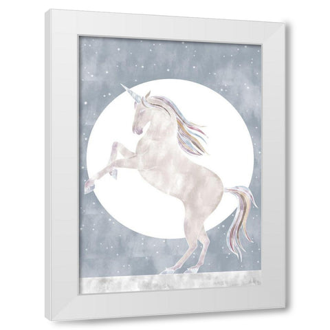 Rising Unicorn White Modern Wood Framed Art Print by 1x Studio II