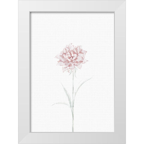 Peony 02 White Modern Wood Framed Art Print by 1x Studio II