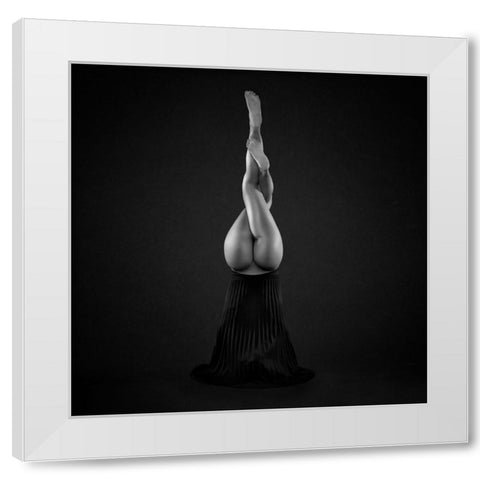 Yogin White Modern Wood Framed Art Print by Paule, Tomas