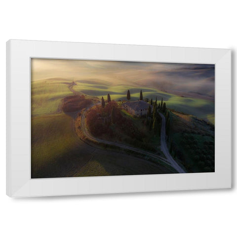 Tuscan Heart White Modern Wood Framed Art Print by Kravanja, Jure