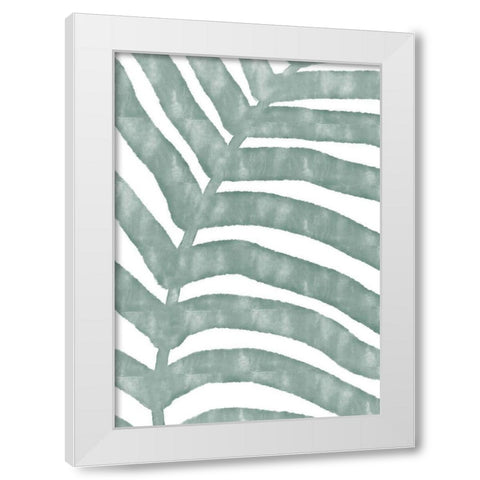 Palm Stripes White Modern Wood Framed Art Print by 1x Studio II