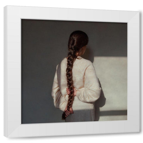 Long Hair White Modern Wood Framed Art Print by Yousefi, Morteza