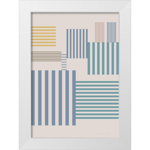 Squares White Modern Wood Framed Art Print by 1x Studio II