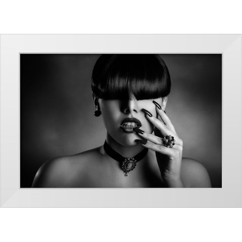 Luxury White Modern Wood Framed Art Print by Tambe, Peppe