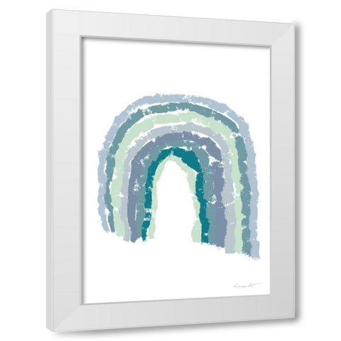 Rainbow Blues White Modern Wood Framed Art Print by 1x Studio II