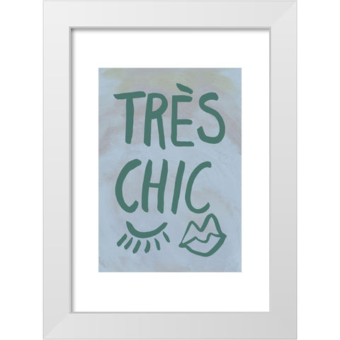 TrAus Chic Blue Frame White Modern Wood Framed Art Print by 1x Studio