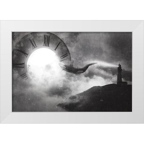 Time Zone White Modern Wood Framed Art Print by Rasool Fahmani, Mohammad