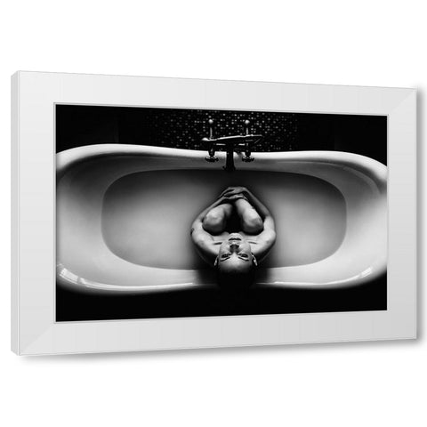 Untitled White Modern Wood Framed Art Print by Valasek, Patrik