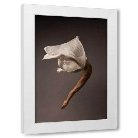 Freedom White Modern Wood Framed Art Print by Sleta, Natalya