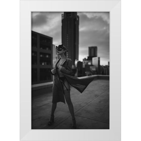 Gotham White Modern Wood Framed Art Print by Ishibashi, Jun