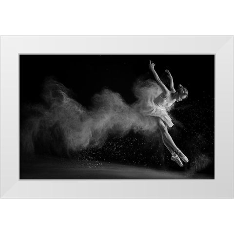 The White Swan White Modern Wood Framed Art Print by Kisworo, Sebastian