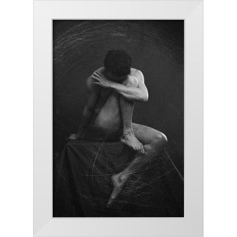 Hide White Modern Wood Framed Art Print by Vidmar, Nina