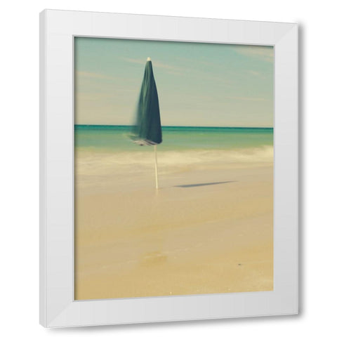 The Green Umbrella White Modern Wood Framed Art Print by Della Latta, Massimo