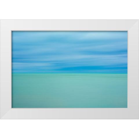 Calm Waters White Modern Wood Framed Art Print by Merritt, Susan