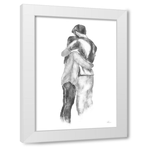 Embrace White Modern Wood Framed Art Print by 1x Studio II