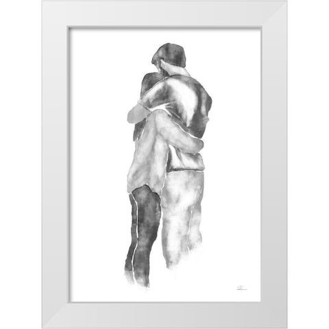 Embrace White Modern Wood Framed Art Print by 1x Studio II