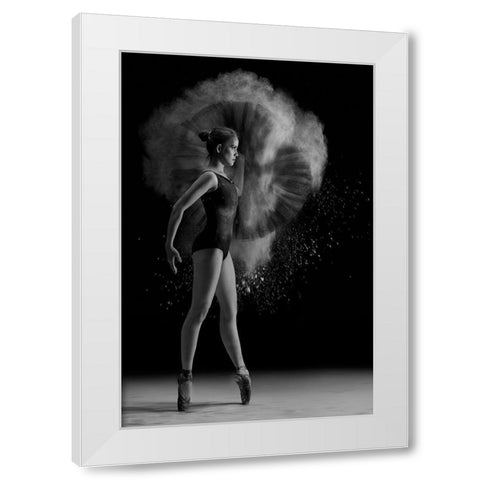 Captain Ballerina White Modern Wood Framed Art Print by Kisworo, Sebastian