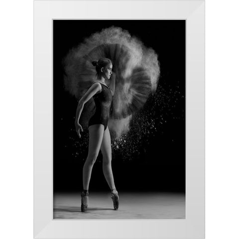 Captain Ballerina White Modern Wood Framed Art Print by Kisworo, Sebastian