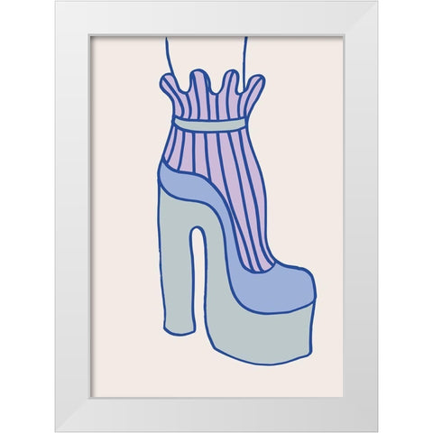 Blue Heel White Modern Wood Framed Art Print by 1x Studio