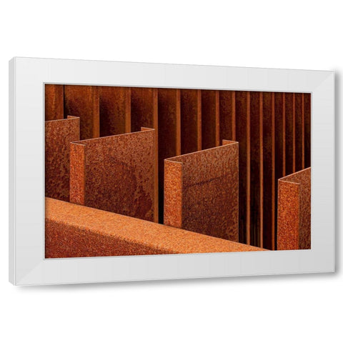 Finished With Steel White Modern Wood Framed Art Print by Martin Annapileafotografie, Anita