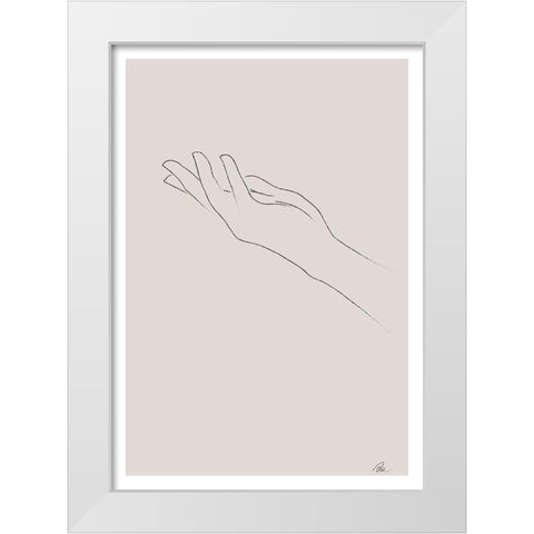 Hand Drawing White Modern Wood Framed Art Print by 1x Studio II