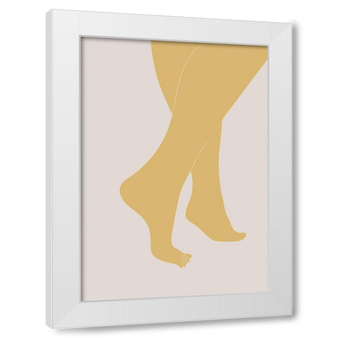 Tip Toe White Modern Wood Framed Art Print by 1x Studio II