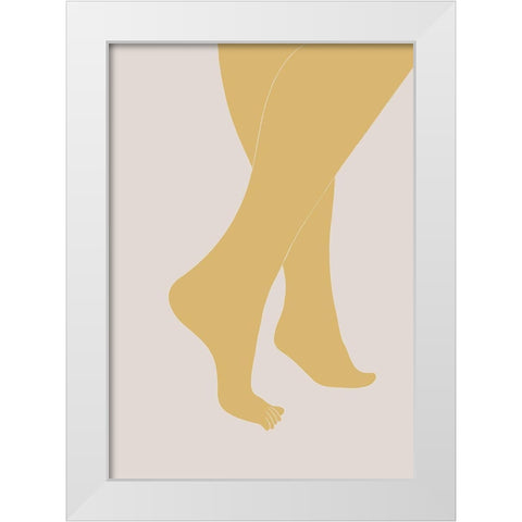 Tip Toe White Modern Wood Framed Art Print by 1x Studio II
