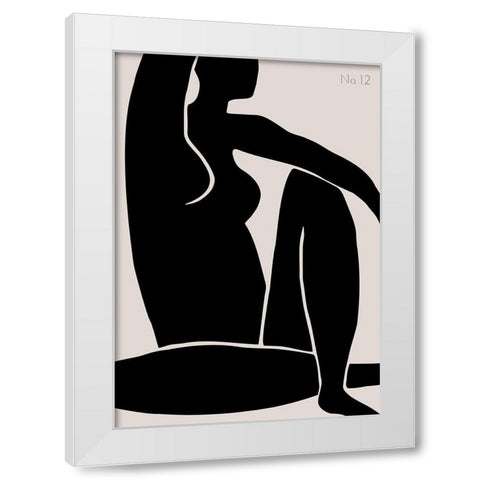 Figure No 12 White Modern Wood Framed Art Print by 1x Studio II