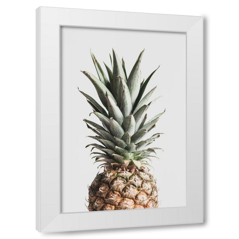 Pineapple Natural White Modern Wood Framed Art Print by 1x Studio III