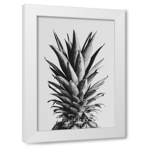 Pinapple Black a White 05 White Modern Wood Framed Art Print by 1x Studio III