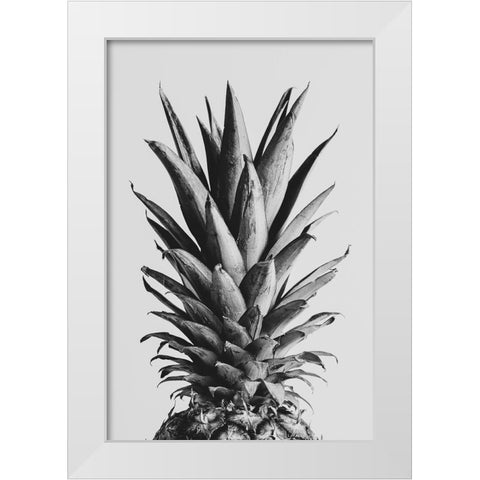 Pinapple Black a White 05 White Modern Wood Framed Art Print by 1x Studio III
