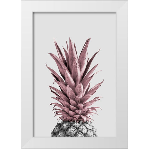 Pineapple Pink 04 White Modern Wood Framed Art Print by 1x Studio III