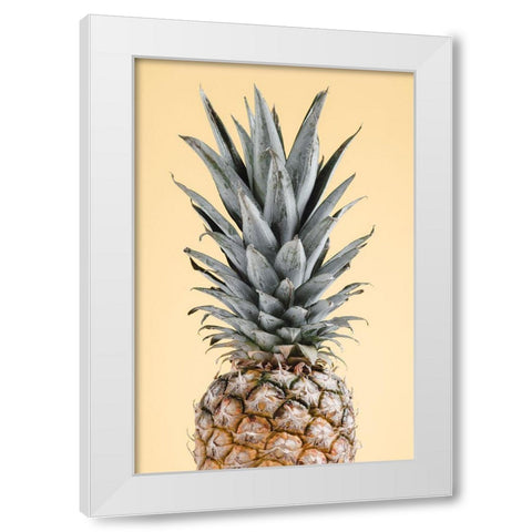 Pineapple Yellow 02 White Modern Wood Framed Art Print by 1x Studio III