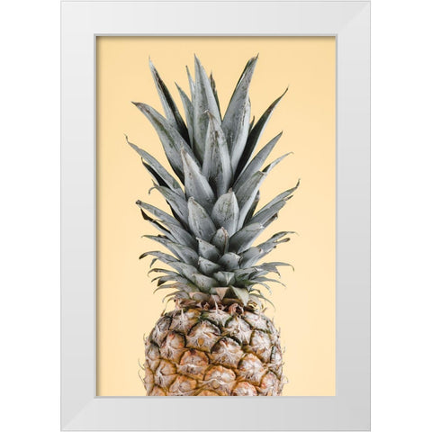 Pineapple Yellow 02 White Modern Wood Framed Art Print by 1x Studio III