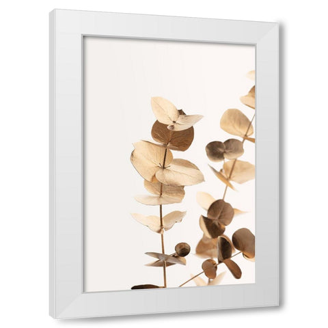 Eucalyptus Gold No 01 White Modern Wood Framed Art Print by 1x Studio III