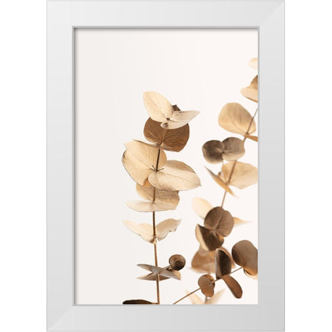Eucalyptus Gold No 01 White Modern Wood Framed Art Print by 1x Studio III