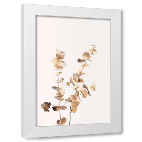 Eucalyptus Gold No 02 White Modern Wood Framed Art Print by 1x Studio III