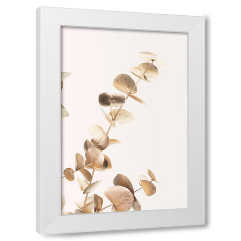 Eucalyptus Gold No 03 White Modern Wood Framed Art Print by 1x Studio III