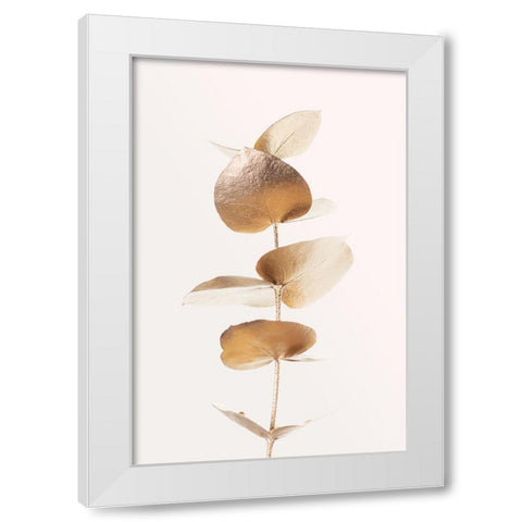Eucalyptus Gold No 06 White Modern Wood Framed Art Print by 1x Studio III