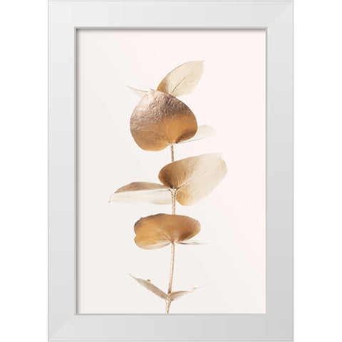 Eucalyptus Gold No 06 White Modern Wood Framed Art Print by 1x Studio III