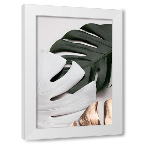 Monstera Colors 01 White Modern Wood Framed Art Print by 1x Studio III