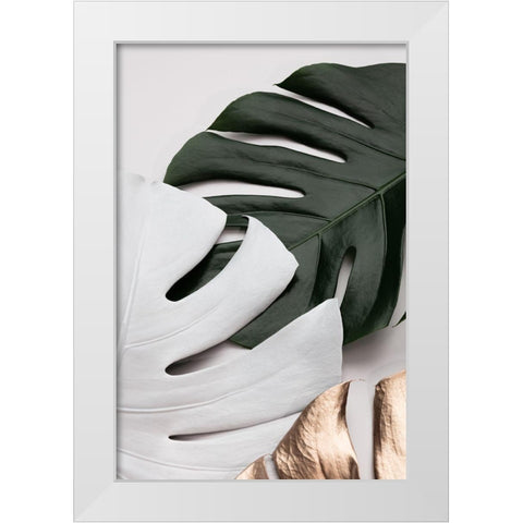 Monstera Colors 01 White Modern Wood Framed Art Print by 1x Studio III