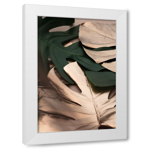 Monstera Mix 01 White Modern Wood Framed Art Print by 1x Studio III