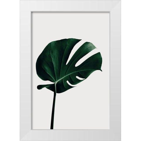 Monstera Natural 02 White Modern Wood Framed Art Print by 1x Studio III